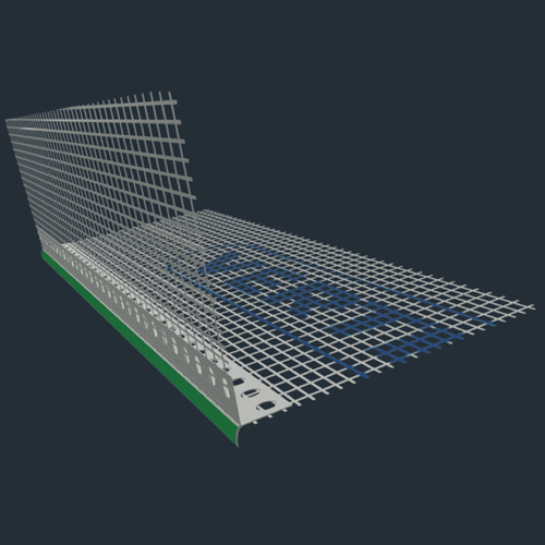 OF12S – PVC-druppelrandprofiel met gaas en folie
