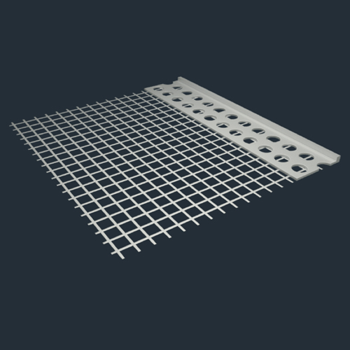 OF17S – PVC-Afscheidingsprofiel met VERTEX-Gaas (6 mm)